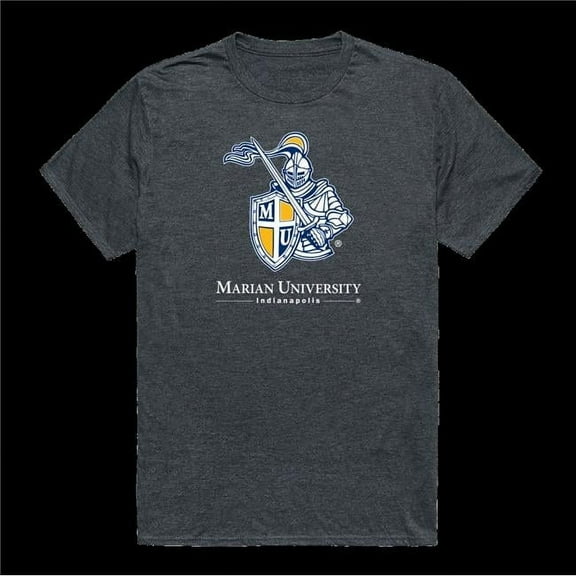 Marian University Knights Cinder College T-Shirt, Heather Charcoal - 2XL
