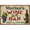 thumbnail image 1 of Marian's Rustic Wine Bar Sign Wall Decor Kitchen Gift 16 x 24 Matte Finish Metal 116240056571, 1 of 1