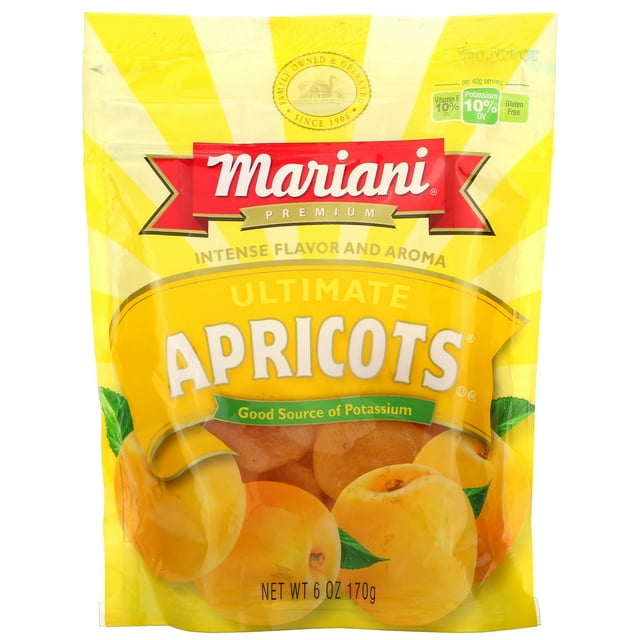 Mariani Dried Fruit, No Sugar Added, Ultimate Dried Apricots, 6oz Bag