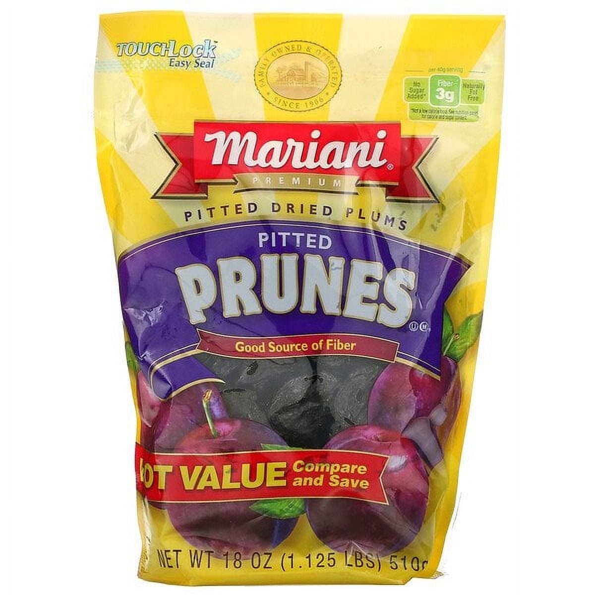 Mariani Dried Fruit, Premium Pitted Prunes, 18 oz Pack of 2