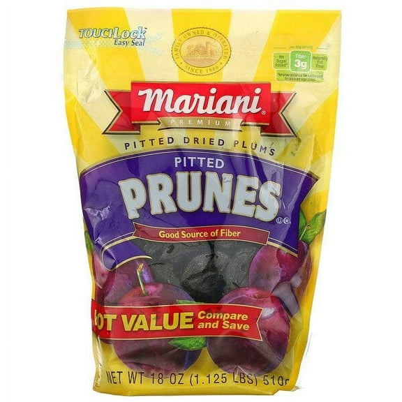 Mariani Dried Fruit, Premium Pitted Prunes, 18 oz Pack of 3