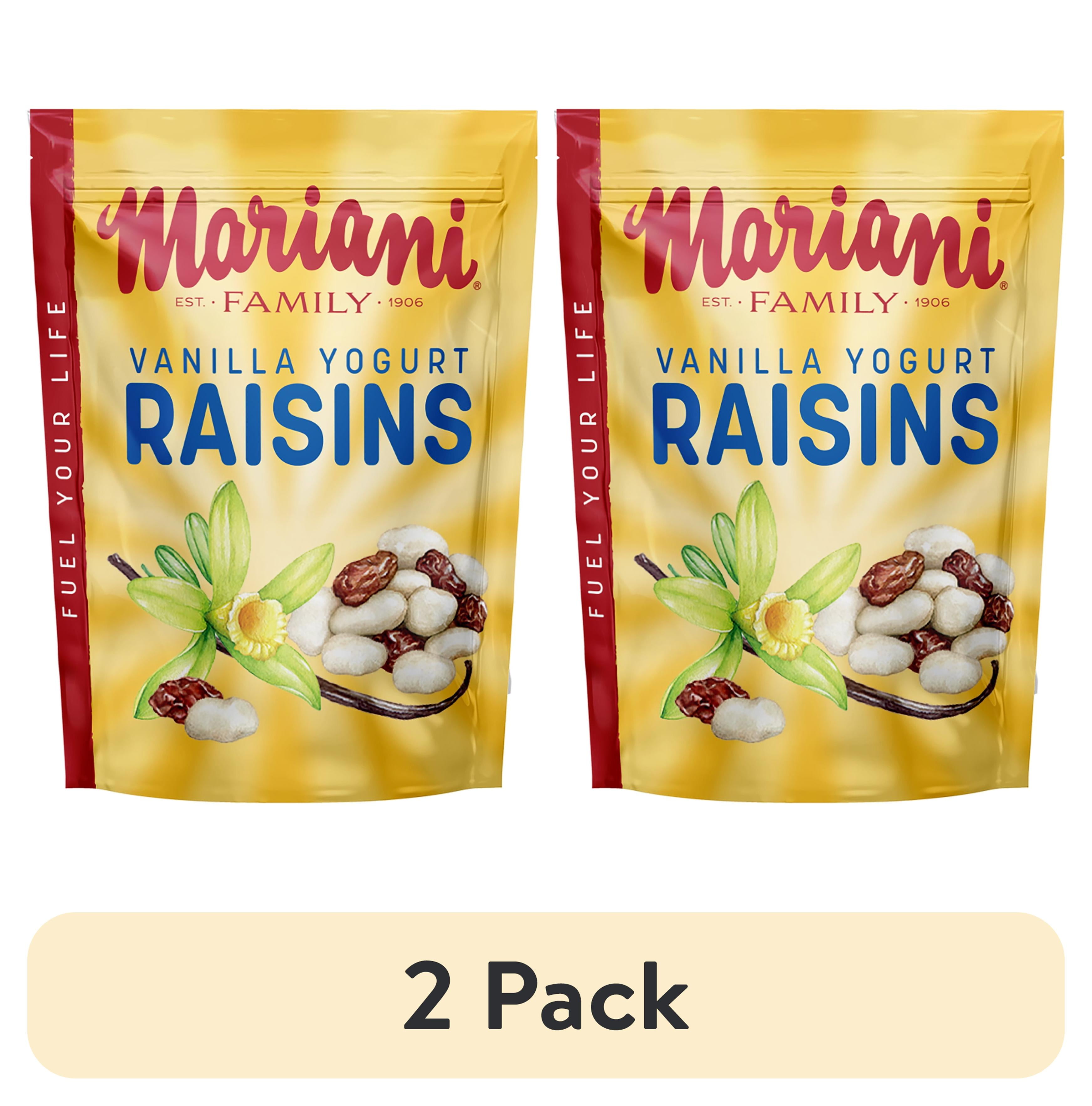 (2 pack) Mariani Dried Fruit, Vanilla Yogurt Covered Raisins, 7 oz Bag