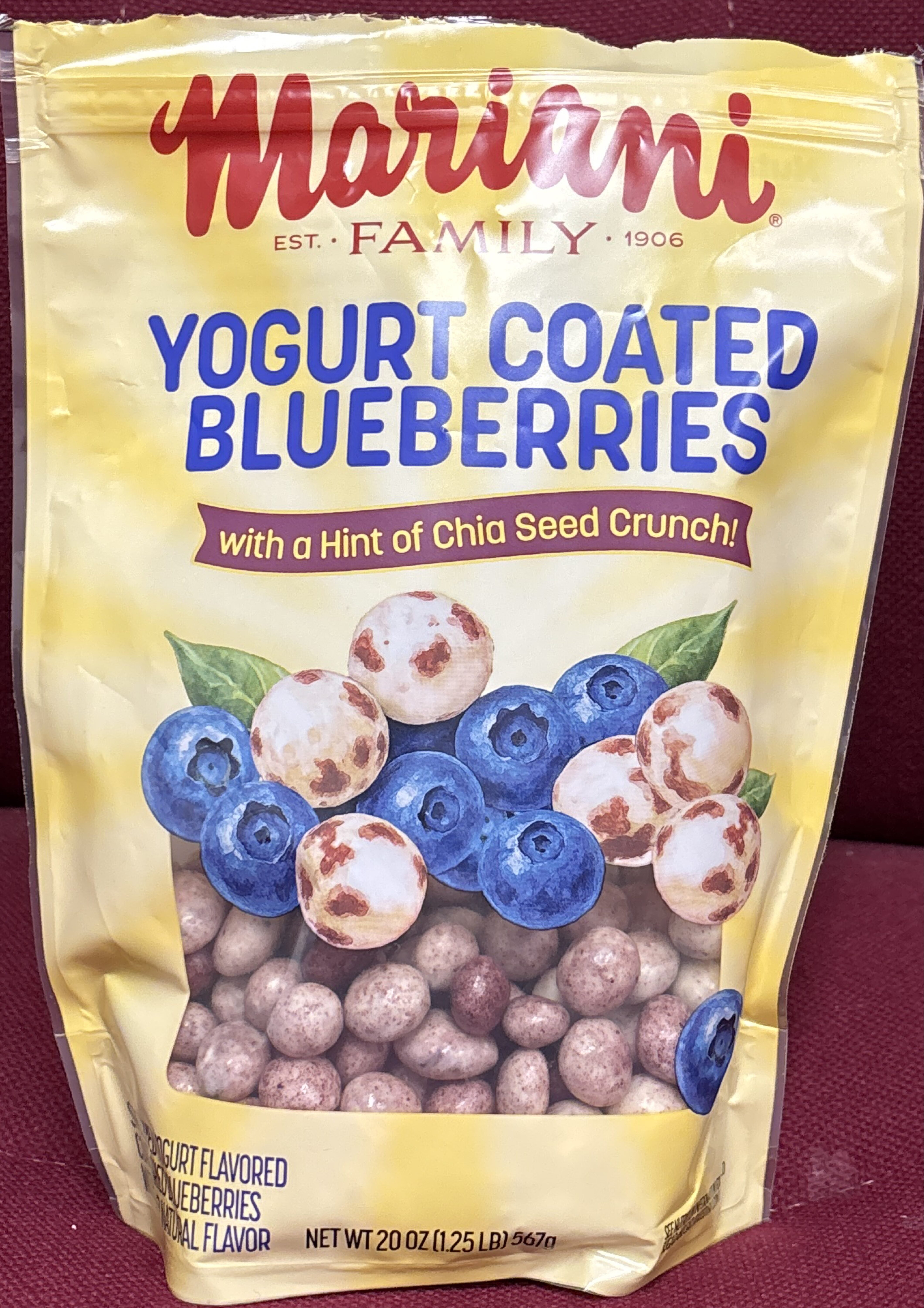 Mariani Family Yogurt Coated Blueberries with Chia Seed Crunch
