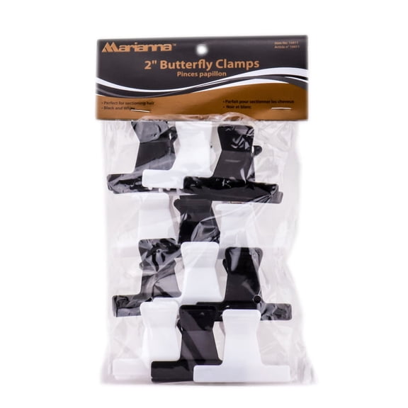 Marianna Black/White Buttlefly Clamps (Size : 2" Butterfly Clamps / Model 10411)
