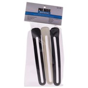 Marianna Pro Basic Jumbo Section Clips - Black-White , 3 Pc Hair Clips