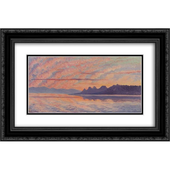 Marianne North 2x Matted 24x14 Black Ornate Framed Art Print 'Near Suez, Red Sea'