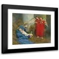 thumbnail image 1 of Marianne Stokes 17x15 Black Modern Framed Museum Art Print Titled - Angels Entertaining the Holy Child, 1 of 5