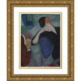 thumbnail image 1 of Marianne von Werefkin 15x18 Gold Ornate Wood Frame and Double Matted Museum Art Print Titled - Interior with a Seated Couple (Around 1907), 1 of 4
