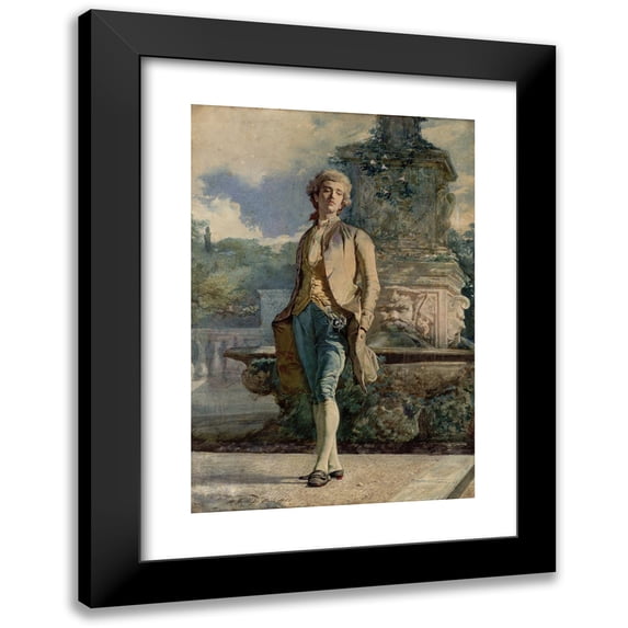 Mariano Fortuny Marsal 11x14 Black Modern Framed Museum Art Print Titled - Il Contino (1861)