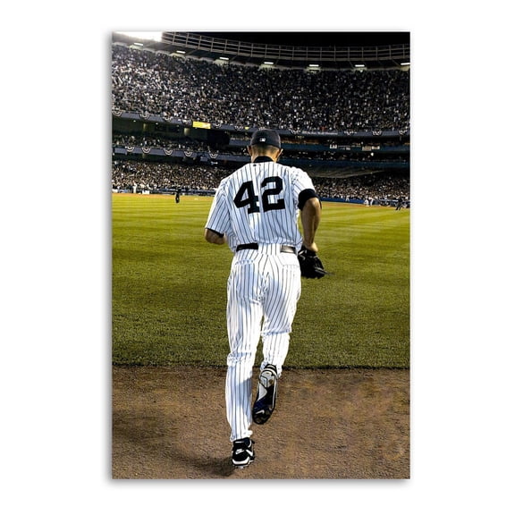 Mariano Rivera Enters The Baseball Picture Print Wall Art Poster Painting Canvas Posters Artworks Gift Room Aesthetic 16x24inch(40x60cm)