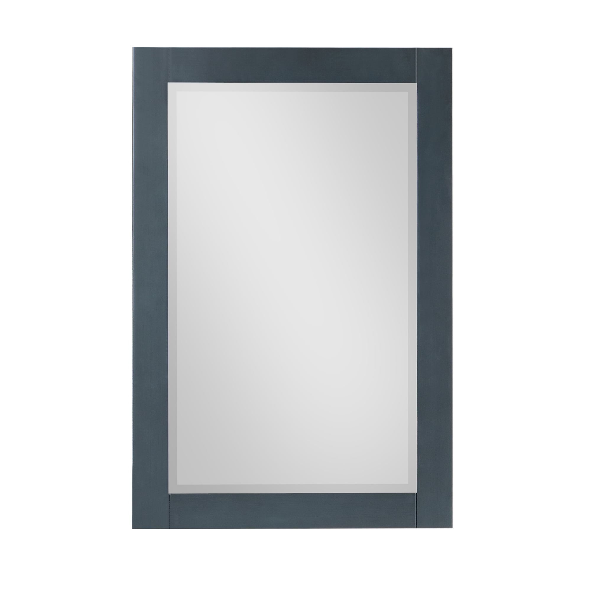Classical Blue Rectangular Wood Bathroom Vanity Mirror