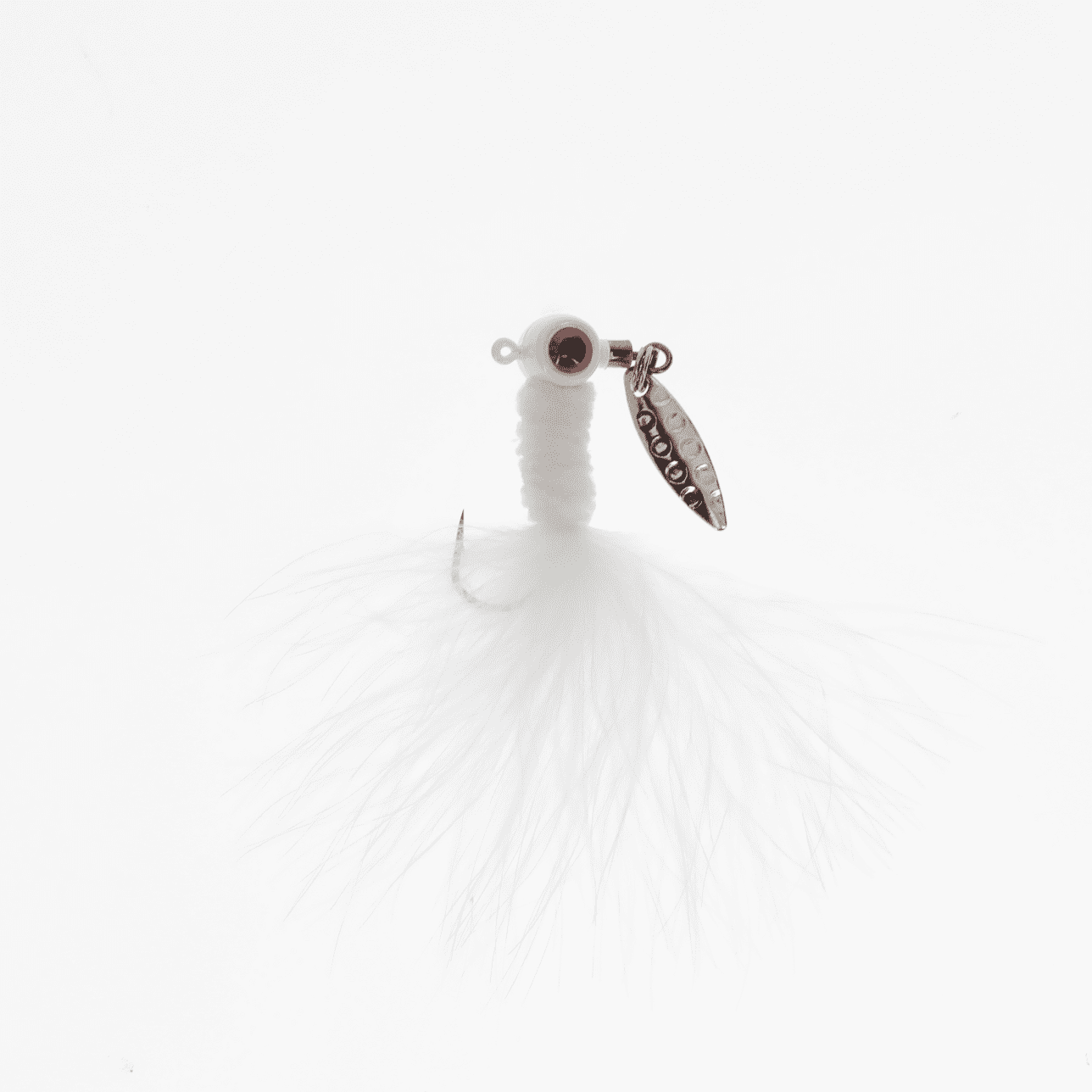 Maribou Sausage Spin 1/8 White Lightning