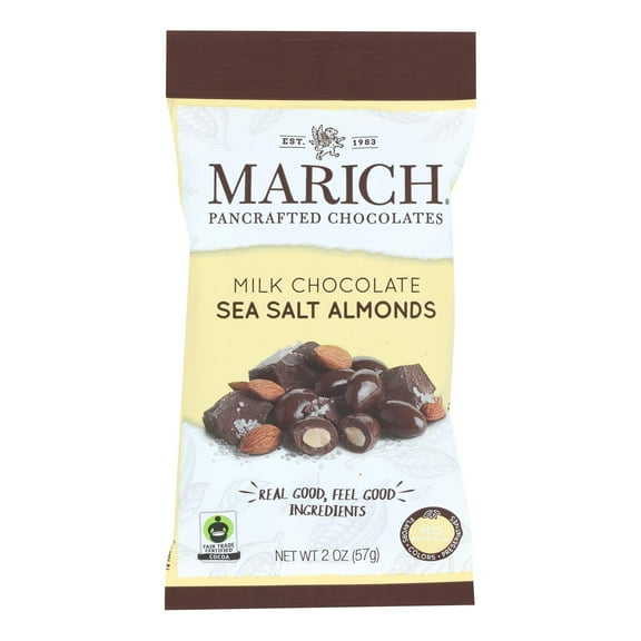 Marich - Almonds Milk Chocolate Sea Salt - Case of 12 - 2 Ounces