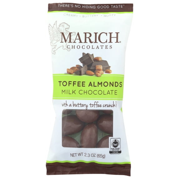 Marich Milk Chocolate Toffee Almonds, 2.3 Oz