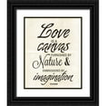 thumbnail image 1 of Marie, Addie 12x14 Black Ornate Wood Framed with Double Matting Museum Art Print Titled - Love is a Canvas, 1 of 4