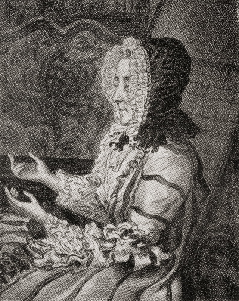Marie Anne de Vichy-Chamrond marquise du Deffand 1697 Canvas Art - Ken Welsh Design Pics (12 x 15)