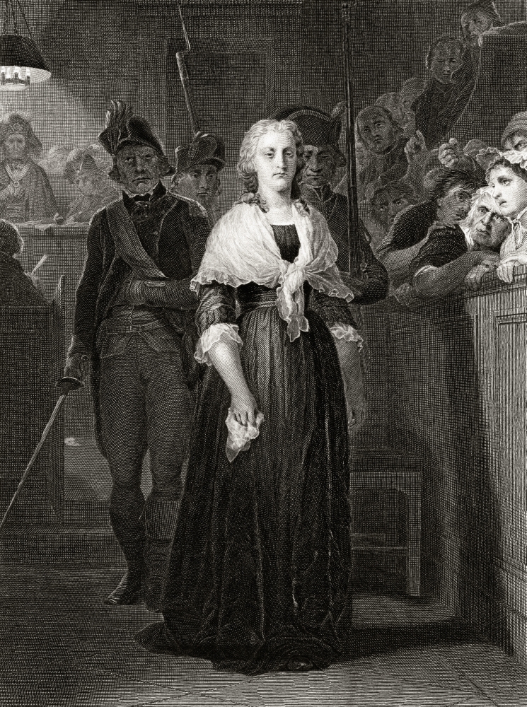 Marie Antoinette 1755 To 1793 Before The Revolutionary Tribunal October 14 1793 19Th Century Engraving By W French After Delaroche Canvas Art - Ken Welsh Design Pics (24 x 32)