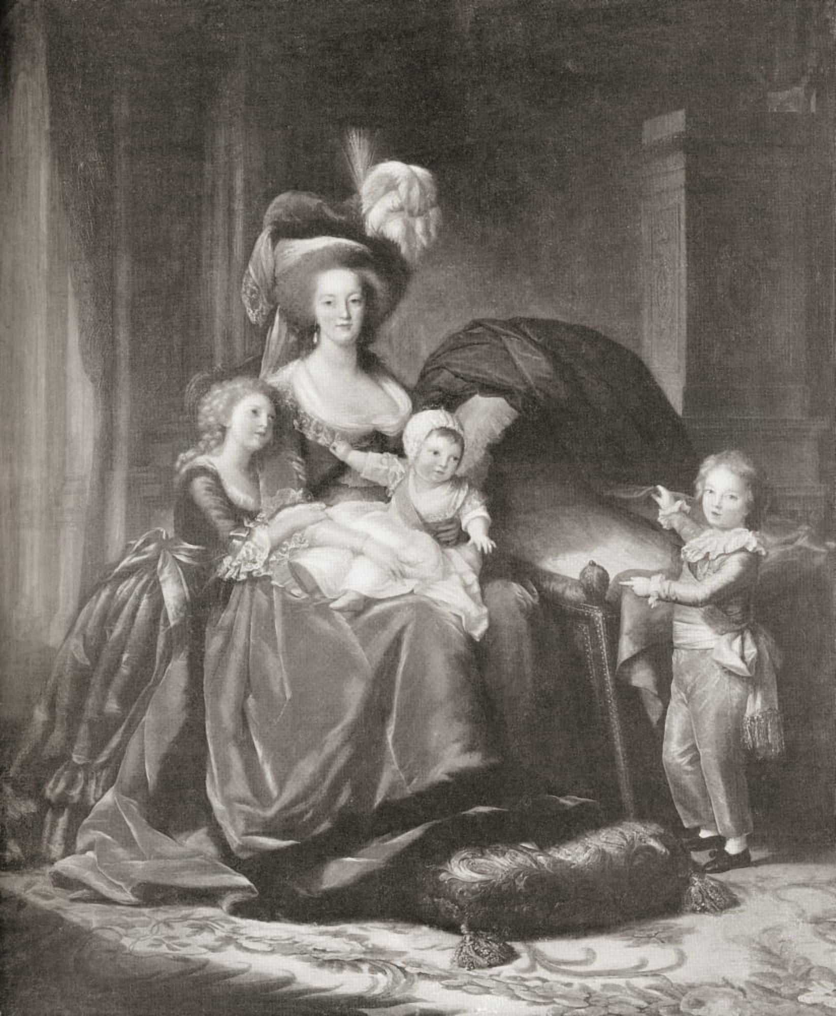 Marie Antoinette And Her Children Marie Th Canvas Art - Ken Welsh Design Pics (12 x 15)
