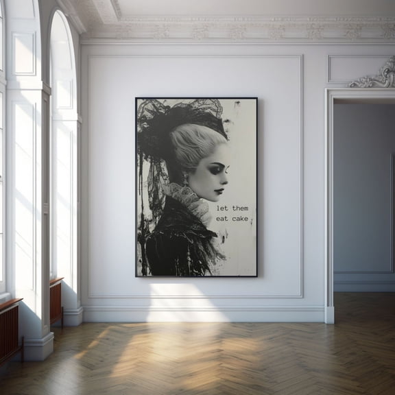Marie Antoinette Black White Maria Antoinette Let Them Eat Cake Poster Unframed Paper Print