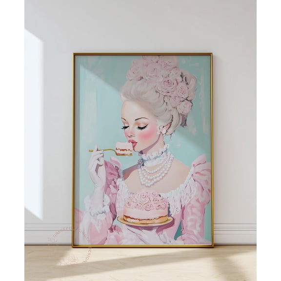 Marie Antoinette Cake Print Rococo Baroque Wall Art Decor UNFRAMED PAPER POSTER