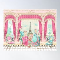Marie Antoinette, Eiffel Tower, Room With A View Poster Wall Art, Modern Wall Decor For Living Room Bedroom, 8x12 UNFRAMED