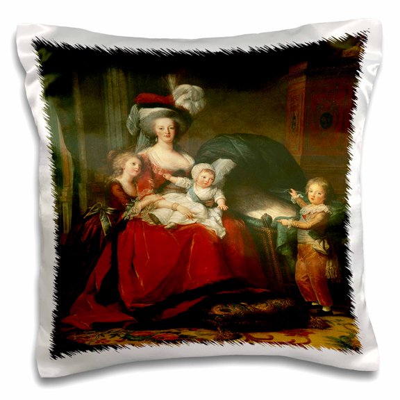 3dRose, Marie-Antoinette Her Children, 1787 by Elisabeth-Louise Vigee-Lebrun, 16x16 inch Pillow Case
