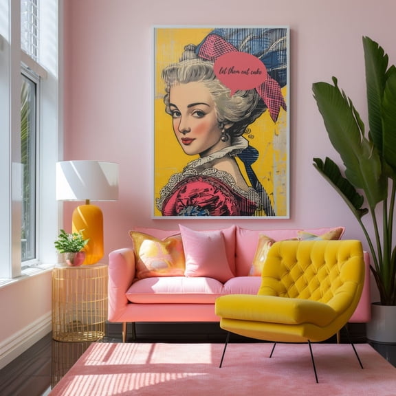 Marie Antoinette Let Them Eat Cake Poster - Pop Art Queen Wall Decor - 8x12 UNFRAMDE