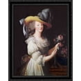 thumbnail image 1 of Marie Antoinette in a Muslin dress 28x34 Large Black Ornate Wood Framed Canvas Art by Louise Elisabeth Vigee Le Brun, 1 of 2
