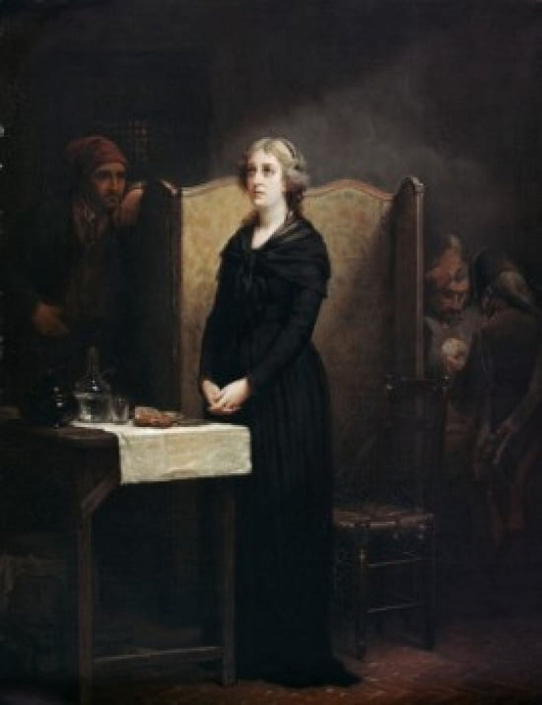 Marie Antoinette in the Conciergerie 19th C Charles Louis Lucien Muller (1815-1892 French) Canvas Art - Charles Louis Lucien Muller (24 x 36)