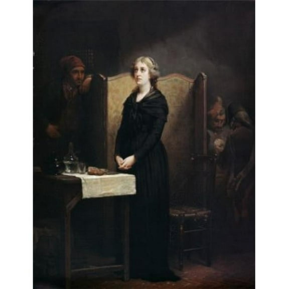 Marie Antoinette in the Conciergerie 19th C. Charles Louis Lucien Muller 1815-1892 French Poster Print - 18 x 24 in.