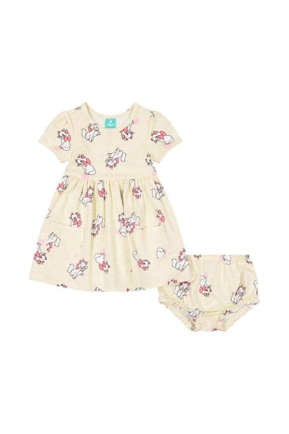 Baby Girl Viscose French Terry Dress and Panty Set, Sizes 0-24 Months
