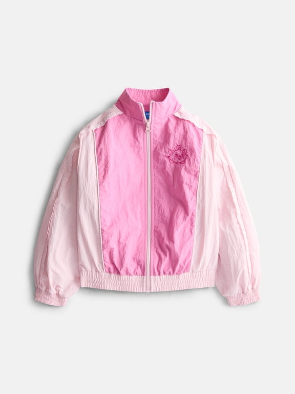 Girls Full Zip Windbreaker Jacket, Sizes 4-12