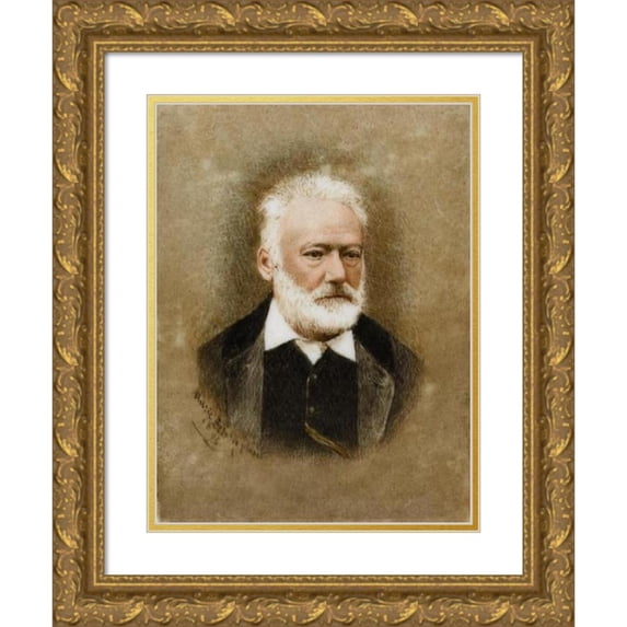 Marie Besson 19x24 Gold Ornate Framed and Double Matted Museum Art Print Titled - Victor Hugo (1896)