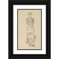 thumbnail image 1 of Marie Bracquemond 10x14 Black Ornate Wood Framed Double Matted Museum Art Print Titled: Standing Woman from the Front (1845-1916), 1 of 5