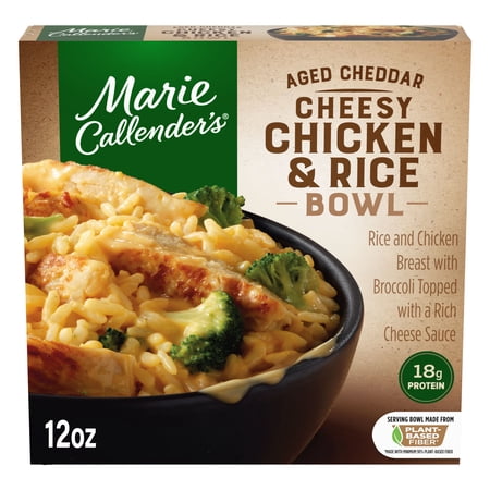 Marie Callender's Aged Cheddar Cheesy Chicken and Rice, Frozen Meal, 12 oz. Bowl