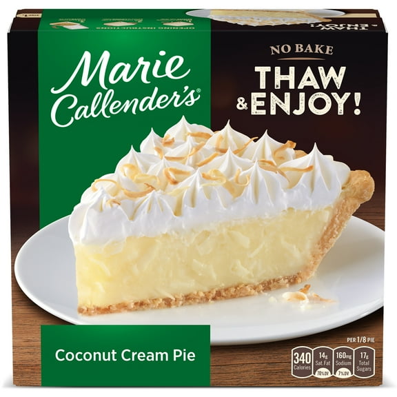 Marie Callender's Coconut Cream Pie, Thaw & Enjoy Frozen Dessert, 30.3 oz. (frozen)