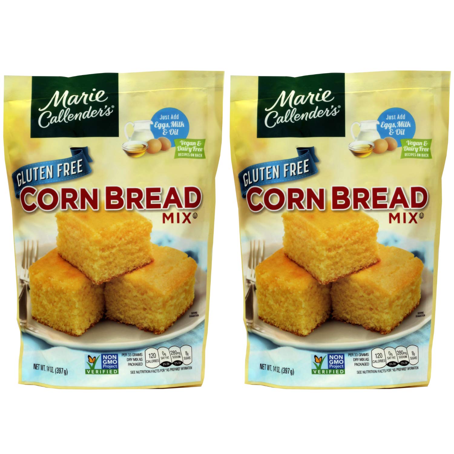 Marie Callenderâ€™s CornBread Mix, GLUTEN FREE, 14OZ BAG. Add Eggs