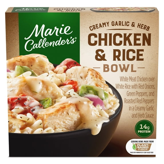 Marie Callender's Creamy Garlic & Herb Chicken & Rice Bowl, Frozen Meal, 11 oz. (frozen)