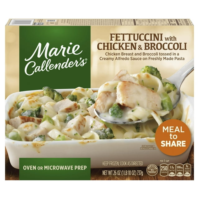 Marie Callender s Fettuccini With Chicken and Broccoli Meal To Share
