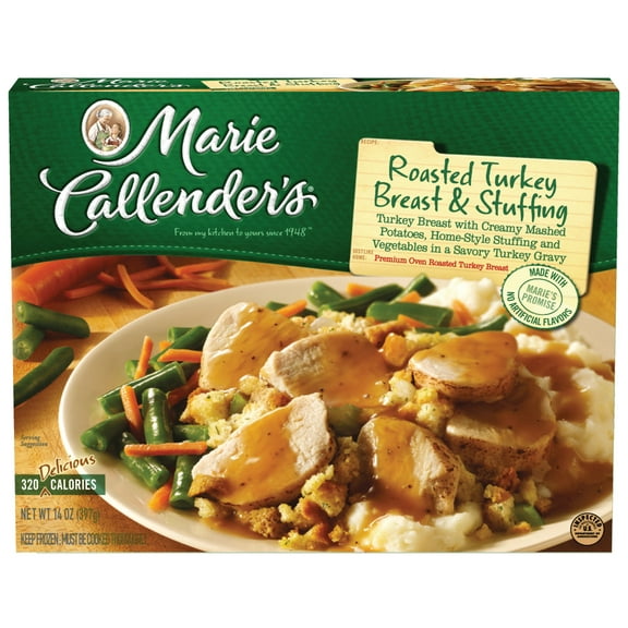 Marie Callender's Frozen Dinner, Roasted Turkey Breast & Stuffing, 14 Ounce