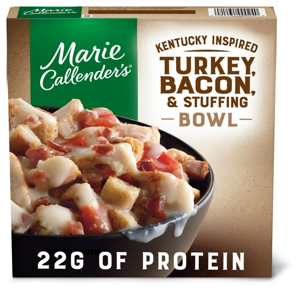 Marie Callender's Frozen Meal, Kentucky Inspired Turkey, Bacon & Stuffing Bowl, 11 oz.