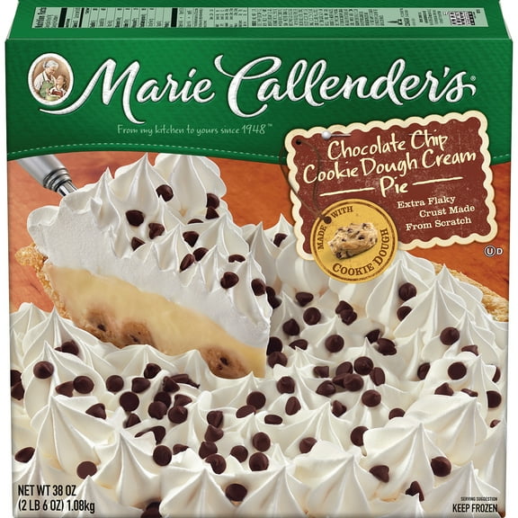 Marie Callender's Frozen Pie Dessert, Chocolate Chip Cookie Dough Cream, 38 Ounce