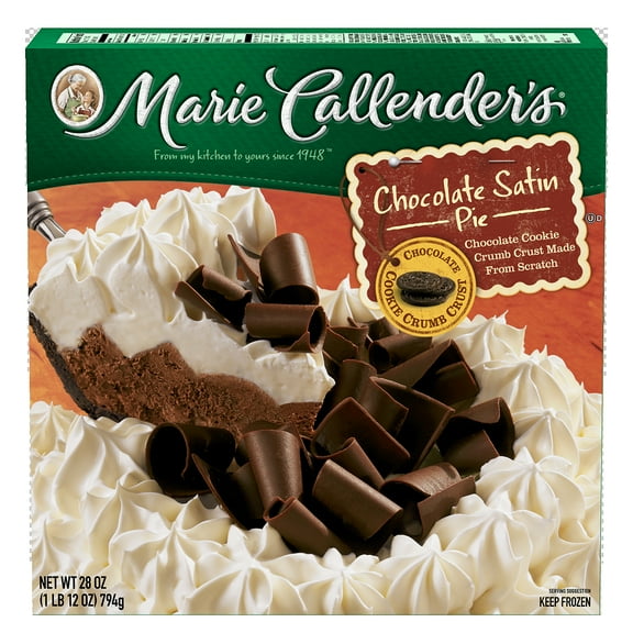 Marie Callender's Frozen Pie Dessert, Chocolate Satin, 28 Ounce