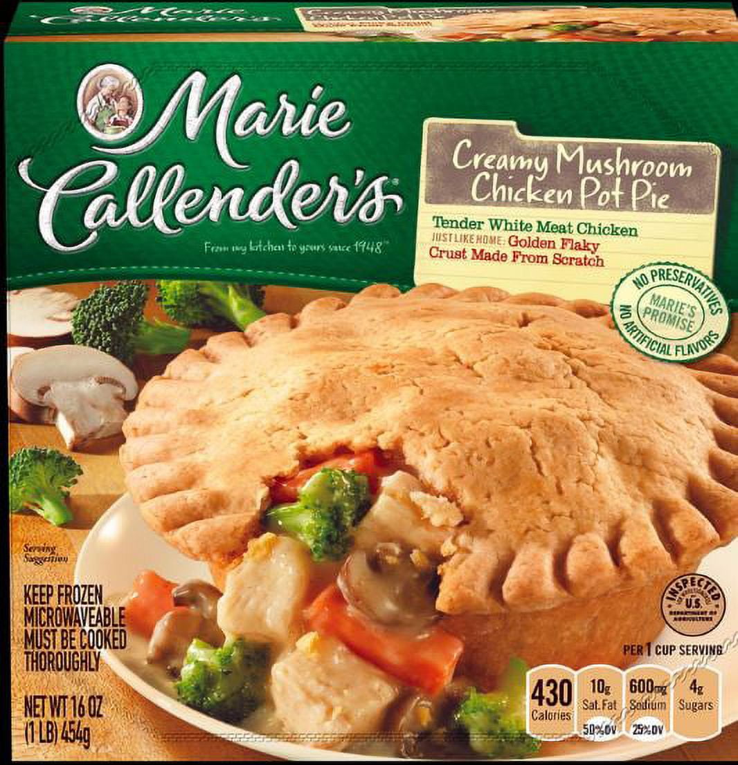Marie Callender's Frozen Pot Pie Dinner, Creamy Mushroom Chicken, 16