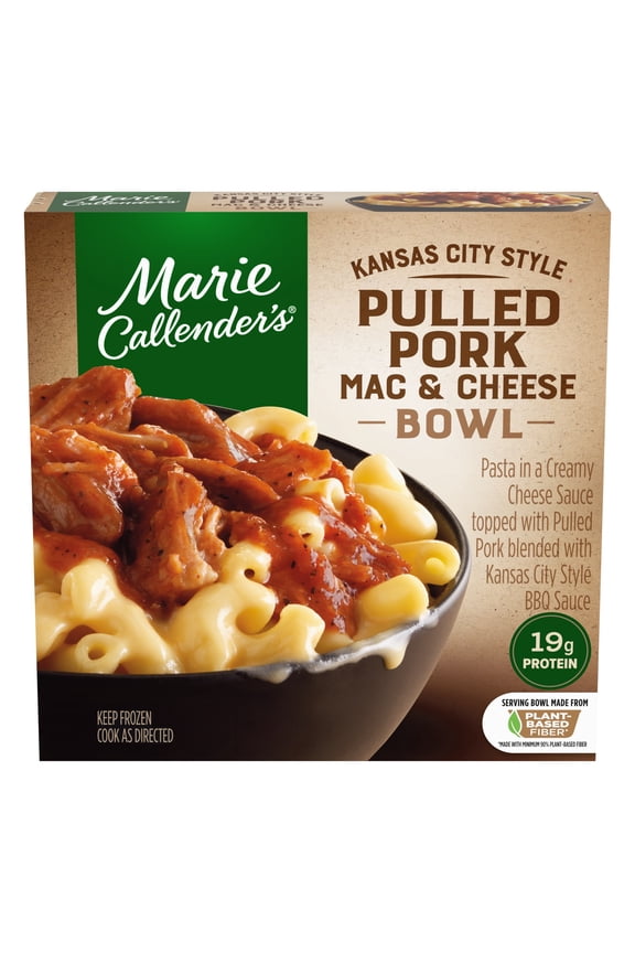 Kansas City Style Pulled Pork Mac & Cheese, Frozen Meal, 11 oz. Bowl
