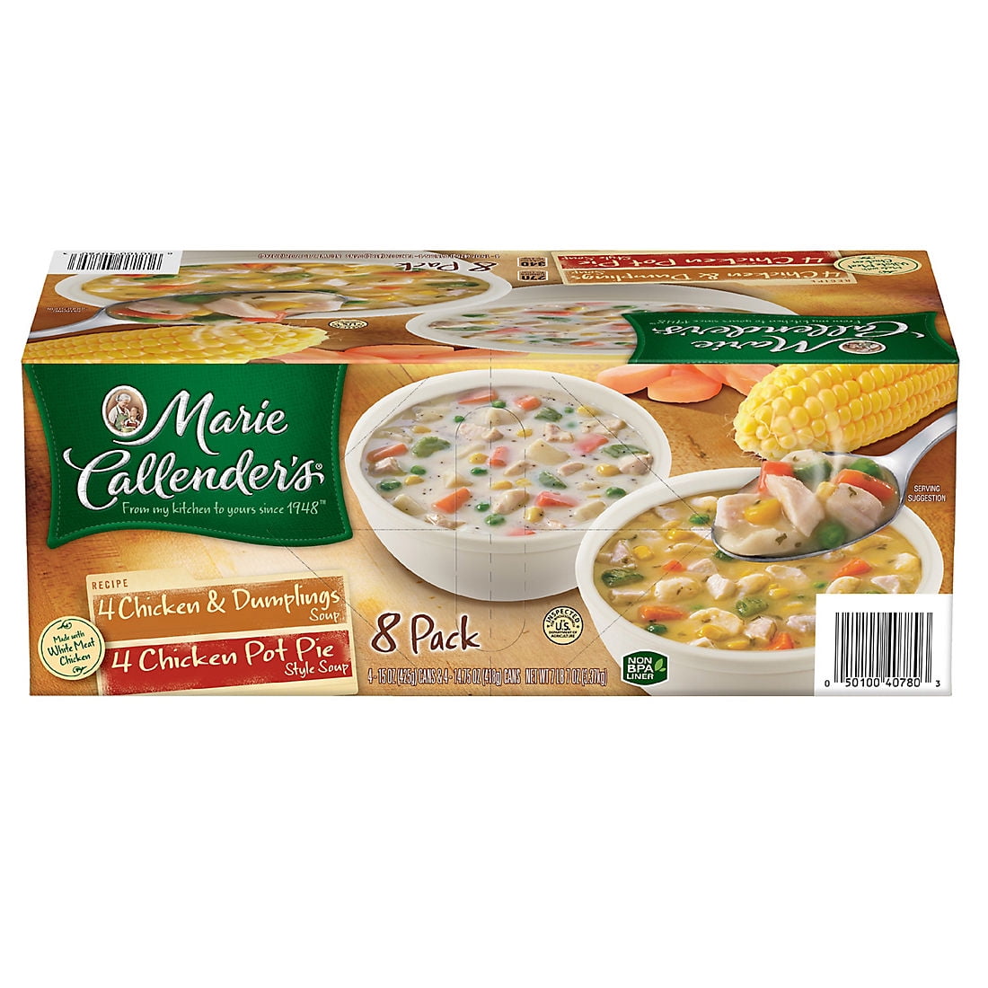 Marie Callender's Soup, White Meat Chicken, Variety Pack, 8 Pk