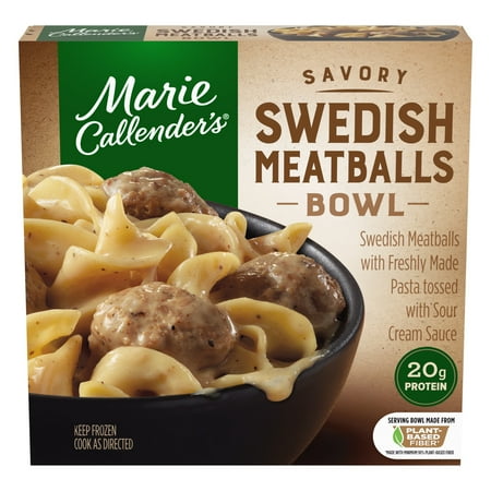 Marie Callender's Savory Swedish Meatballs, Frozen Meal, 11.5 oz. Bowl