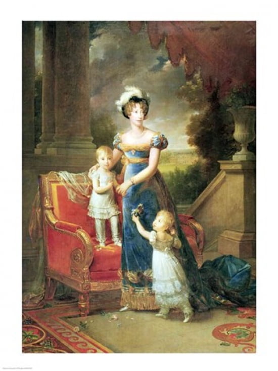 Marie-Caroline de Bourbon Canvas Art - Francois Gerard (18 x 24)
