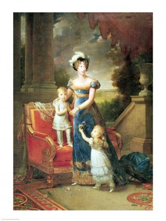 Marie-Caroline de Bourbon Canvas Art - Francois Gerard (24 x 36)