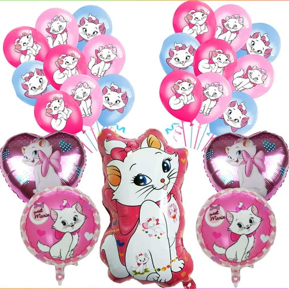 Marie Cat Balloons Party Supplies Decor Set Decorations Kit Fans Birthday